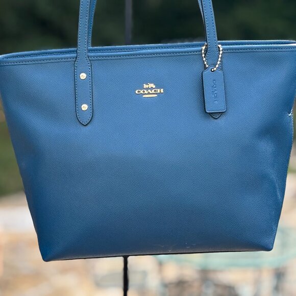 Coach Blue Tote Bag F58846 - Picture 2 of 10